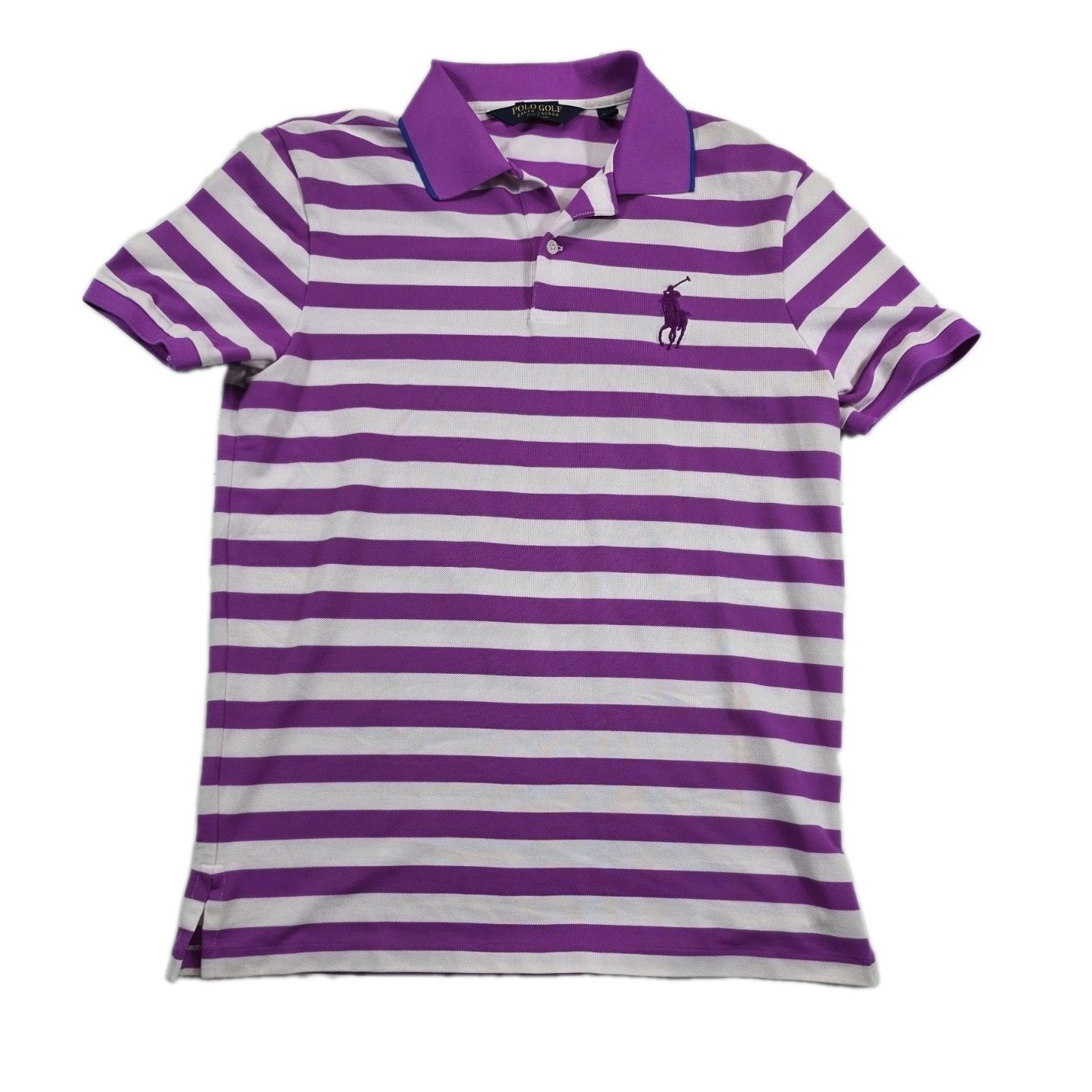 Polo Golf Ralph Lauren Shirt Mens Xl Pima Cotton Purple Big Pony Stand Up Collar